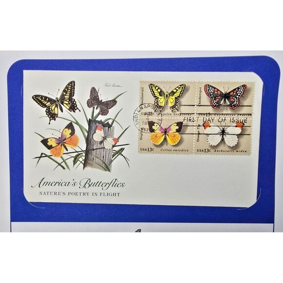 American Butterflies Nature's Poetry In Flight 1977 FDC - Picture 3 of 3